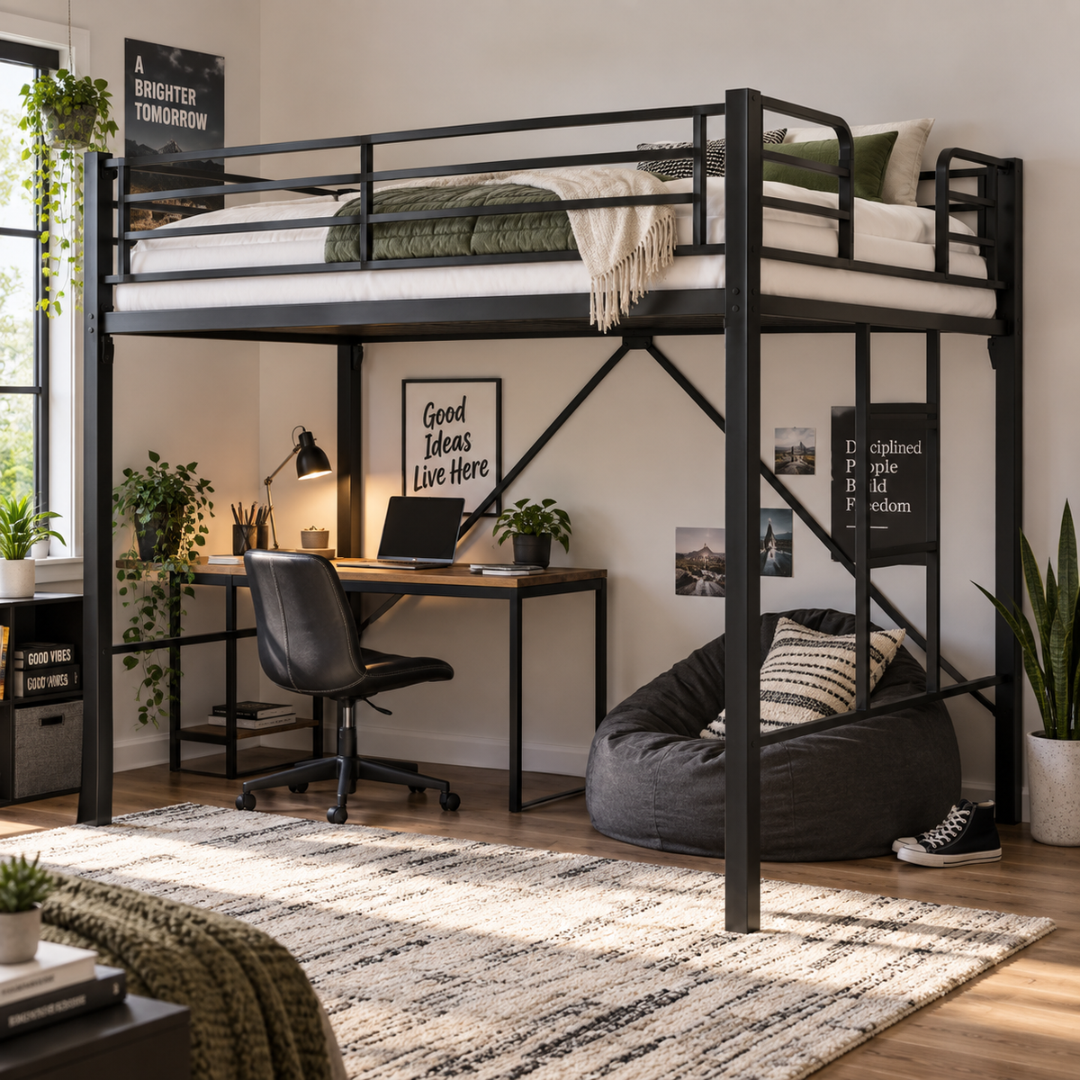 Maddox Metal Loft Bed