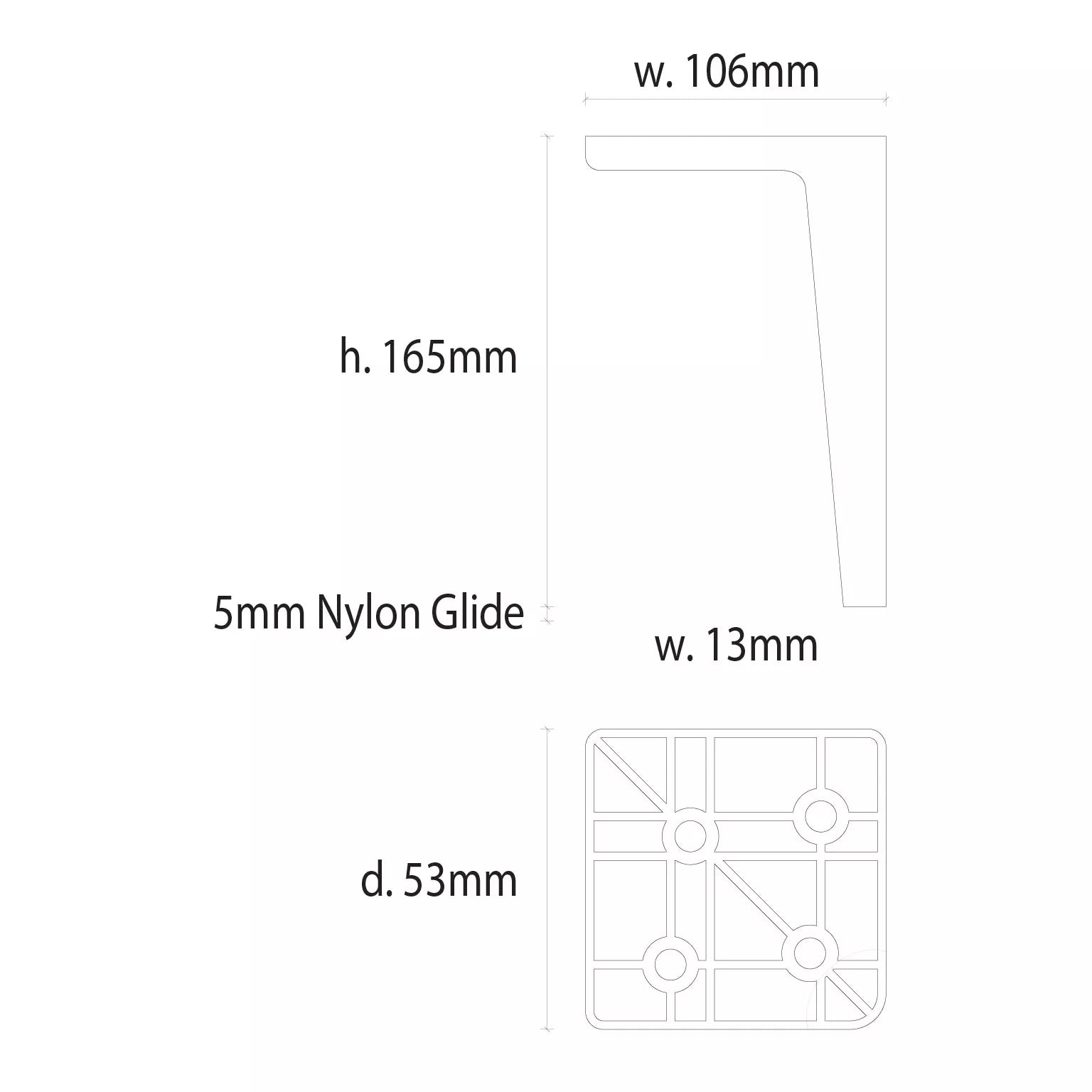 Borsari 170mm Furniture Leg