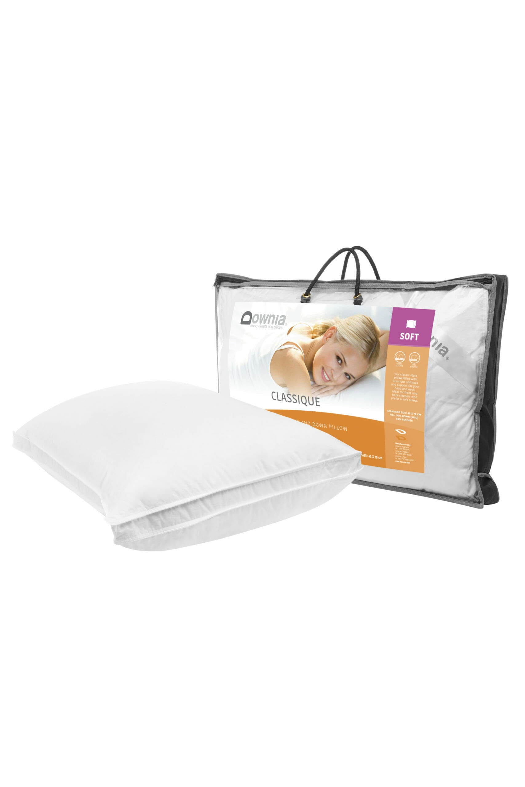 Classique White Duck Down & Feather Pillow