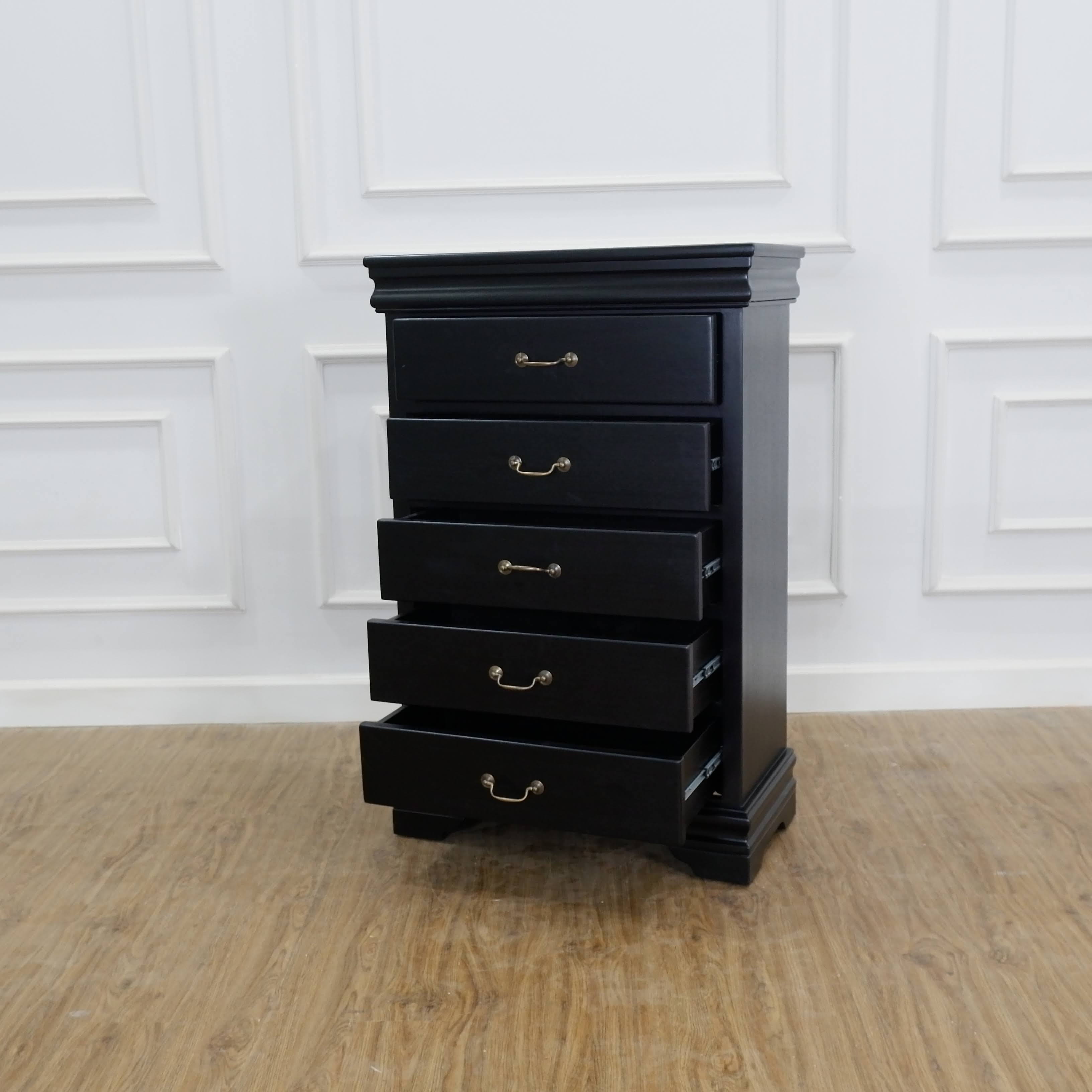 Louis Philippe Chest Of Drawers - Black