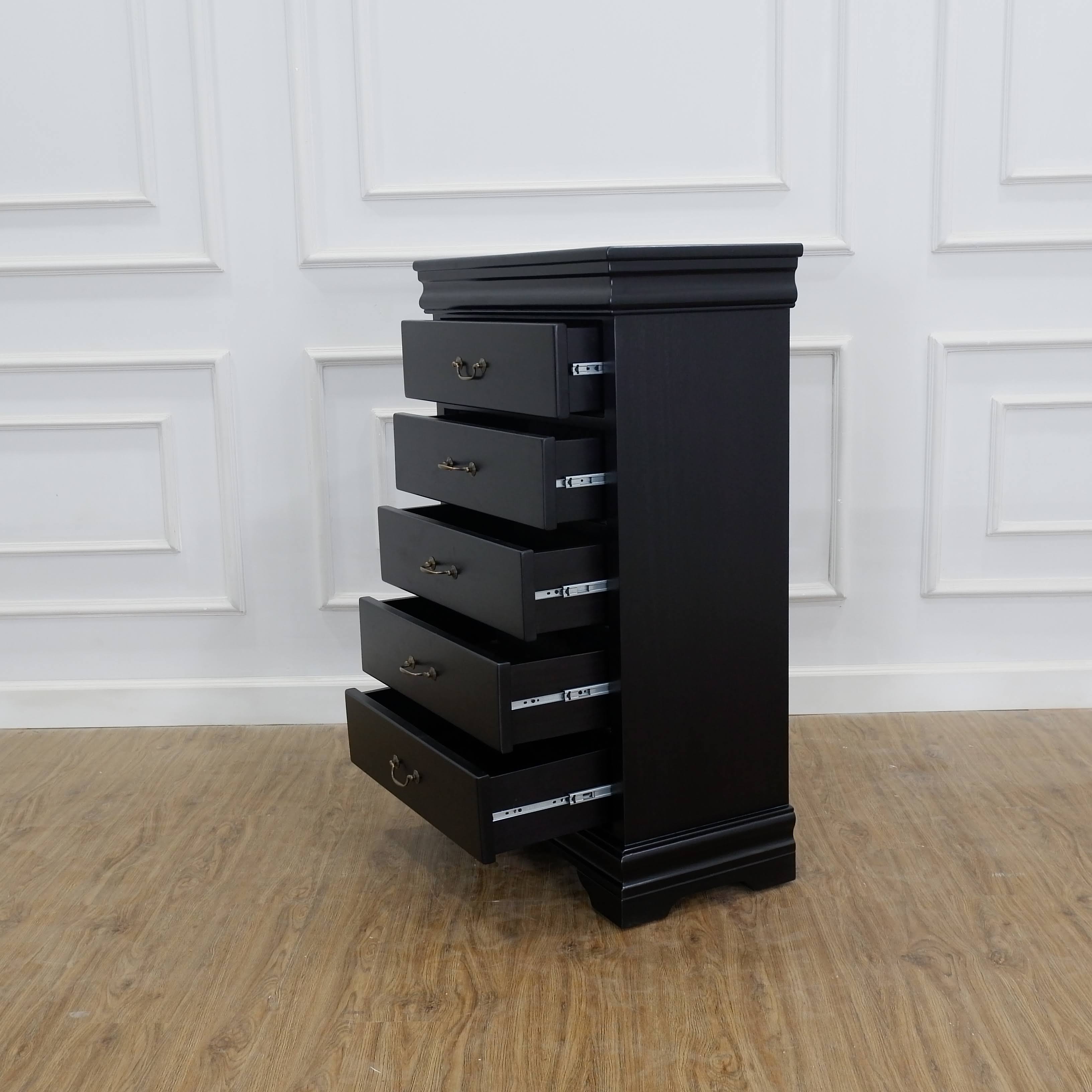 Louis Philippe Chest Of Drawers - Black
