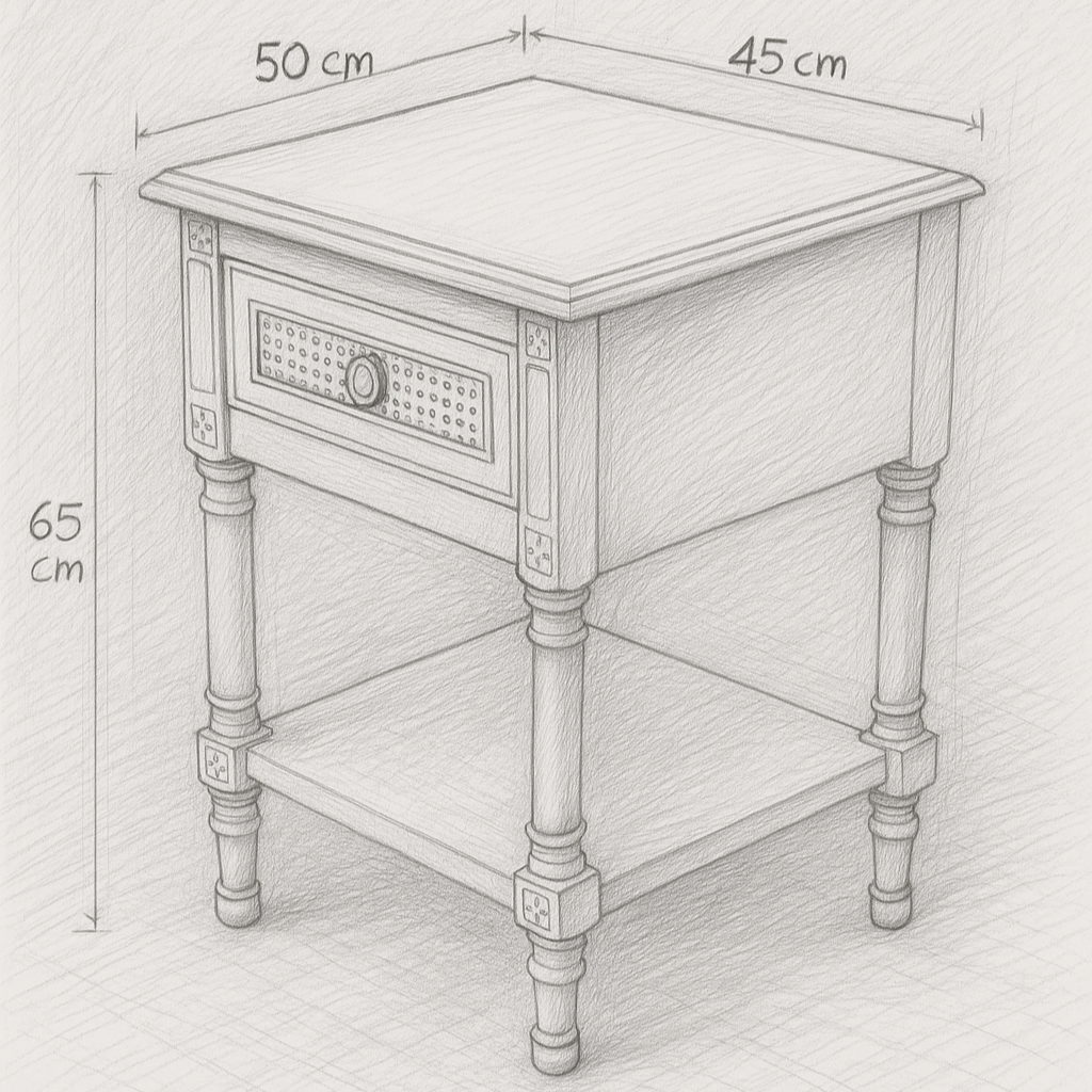 Loire Bedside Table