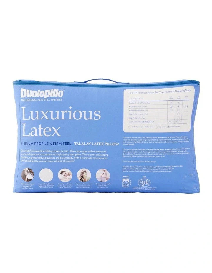 Luxurious Latex Medium Profile & Firm Feel Pillow