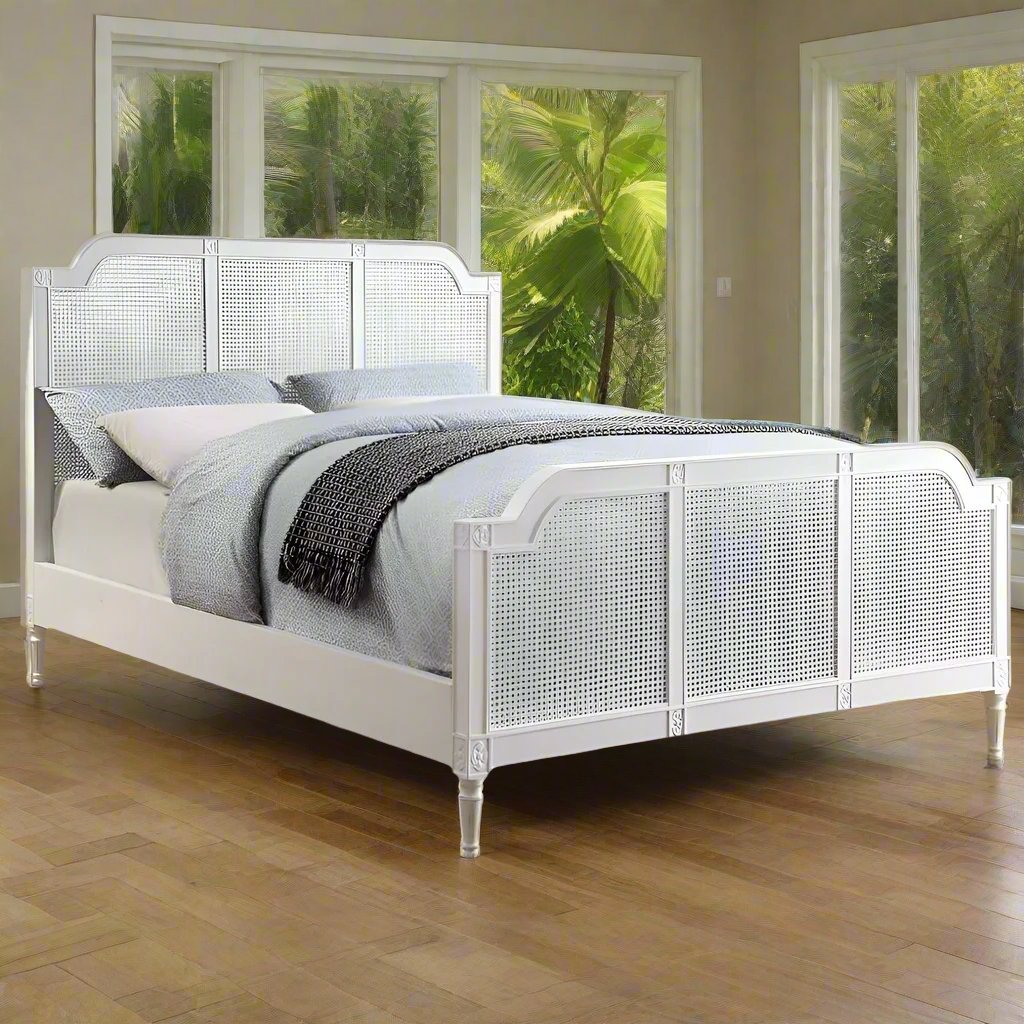 Loire Rattan and Wood Bed Frame