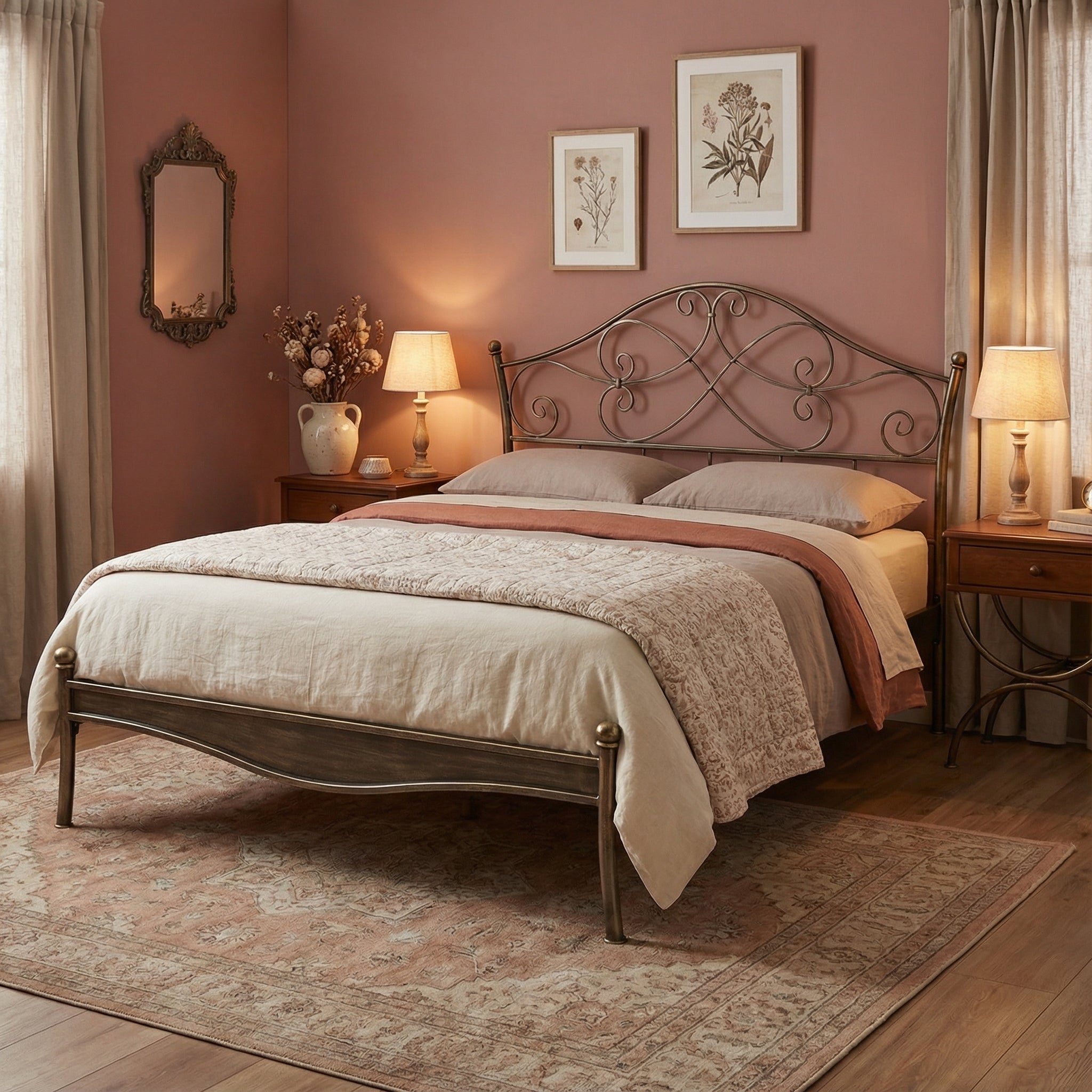 Madeline Metal Bed Frame - Low Foot