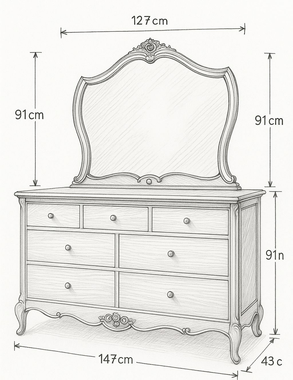 Rose Dressing Table