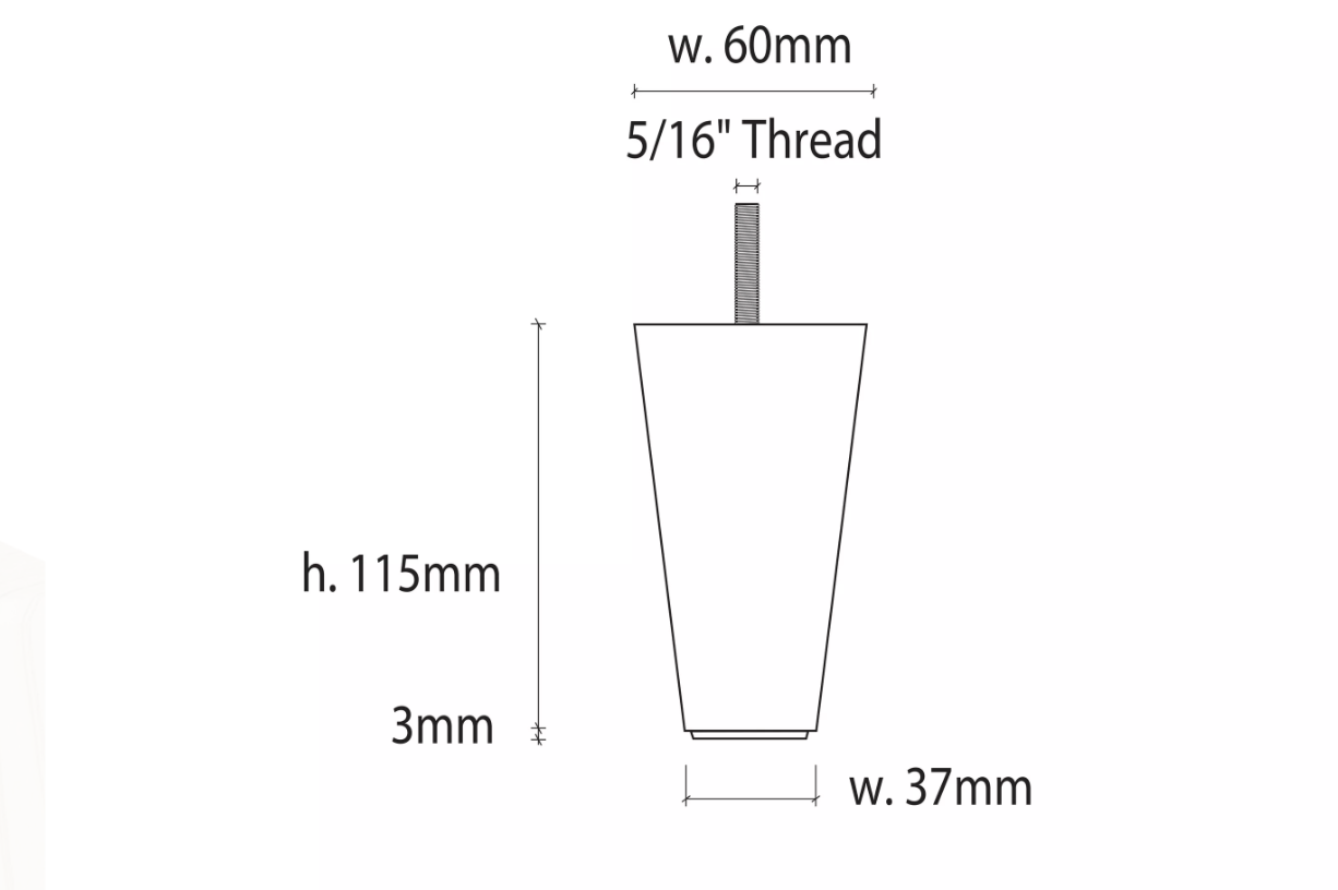 Furniture Leg Natural Timber Winbrook - set of 4