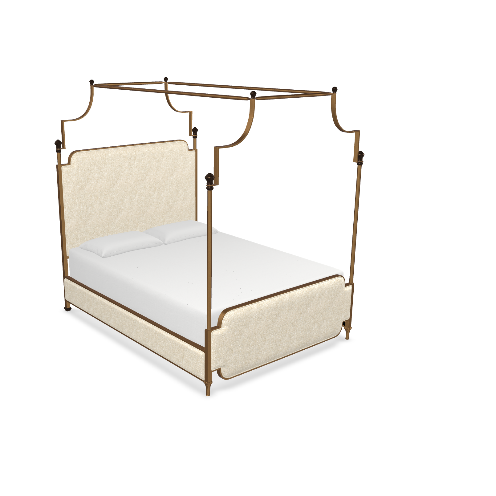 Kenton Upholstered Four Poster Bed