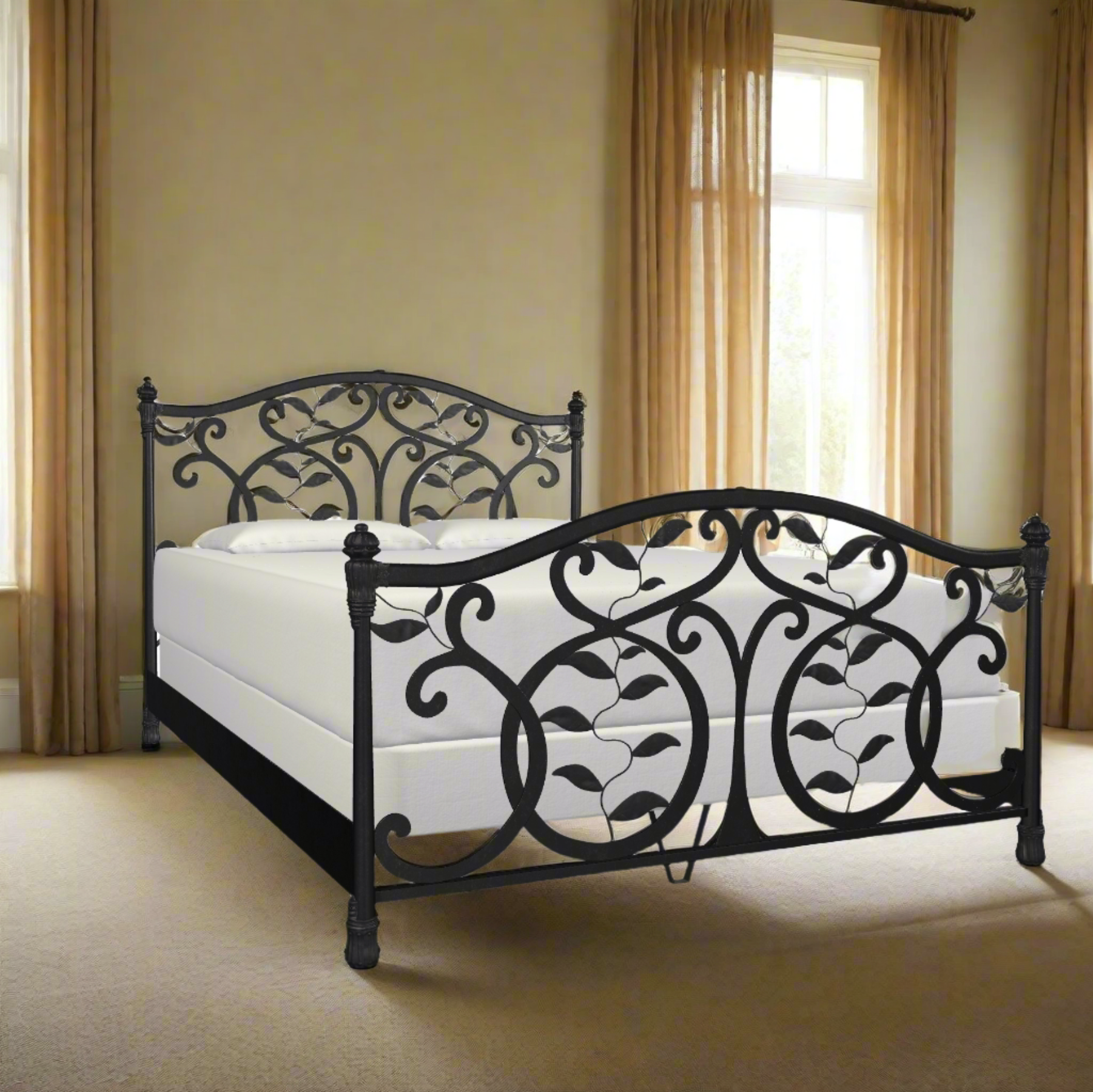 Laurel Cast Iron Bed Frame