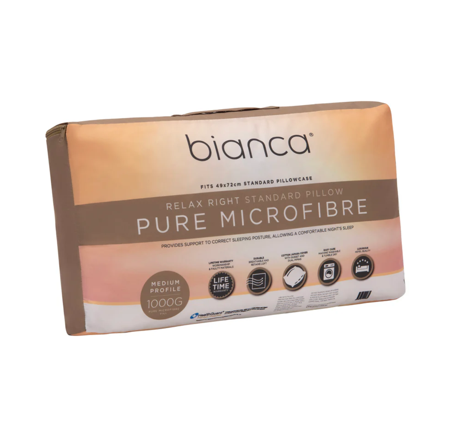 Relax Right Pure Microfibre Medium Profile Pillow