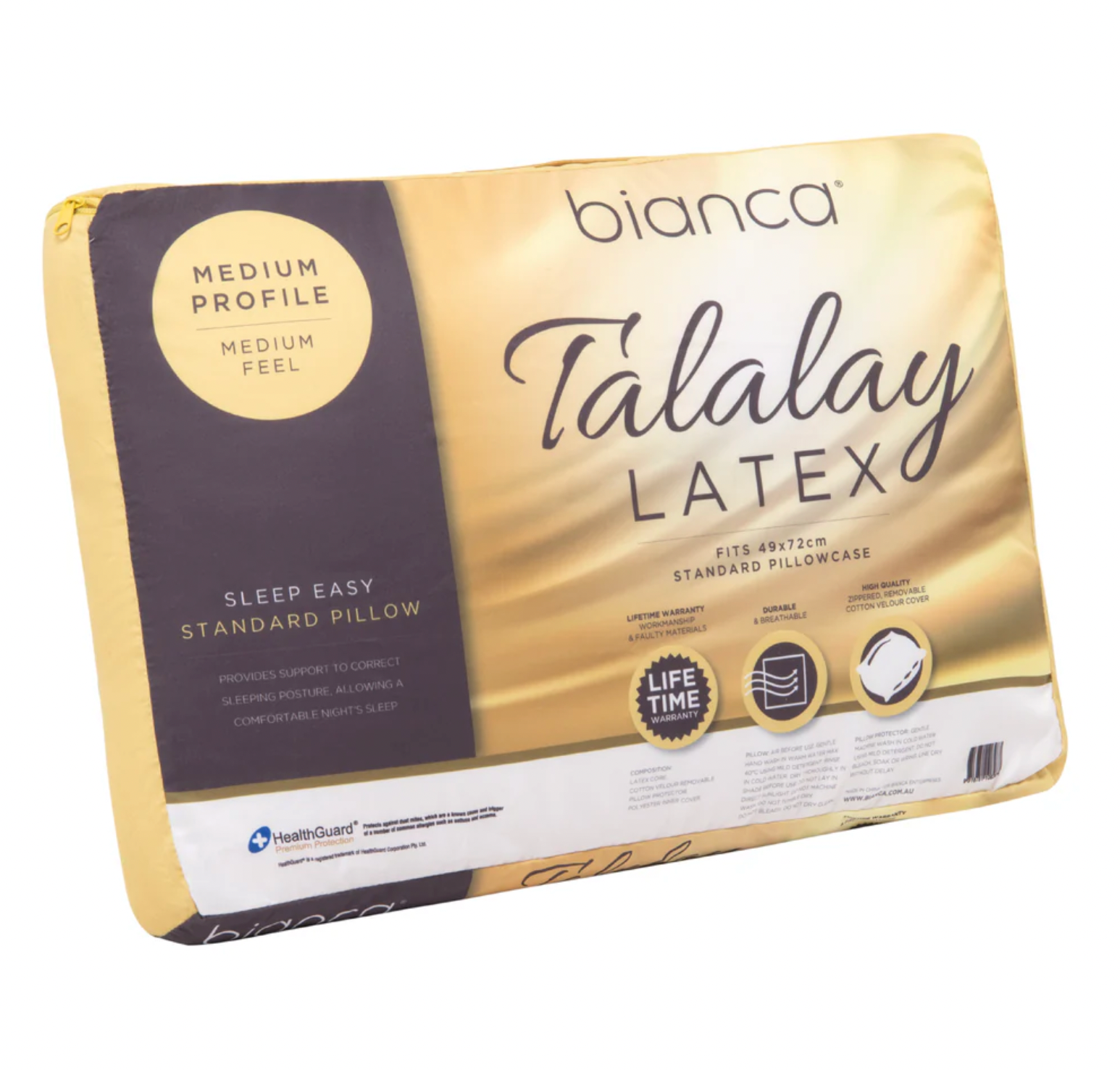 Sleep Easy Medium Profile Talalay Latex Pillow
