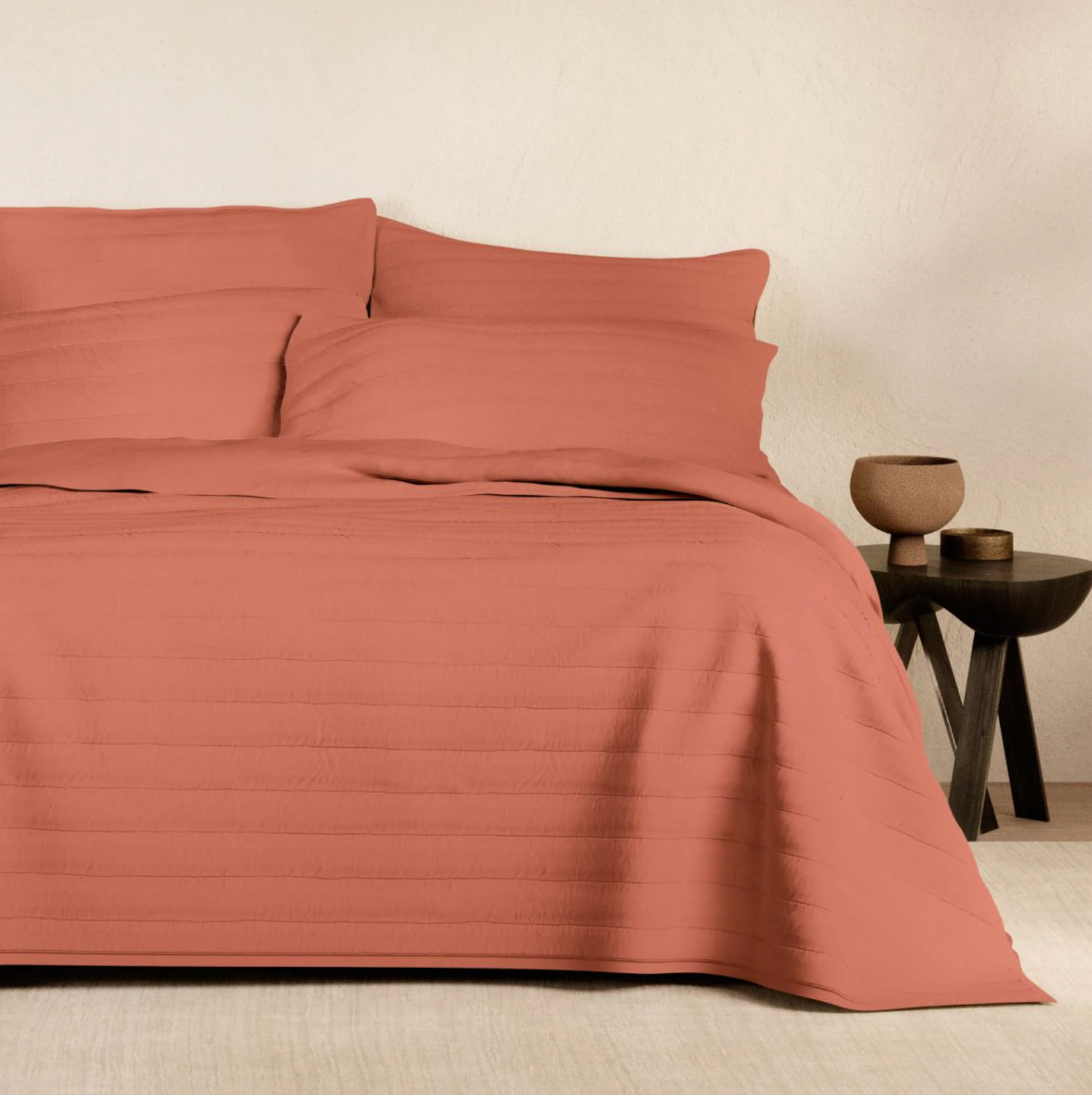 Bayley Washed Percale Bed Cover