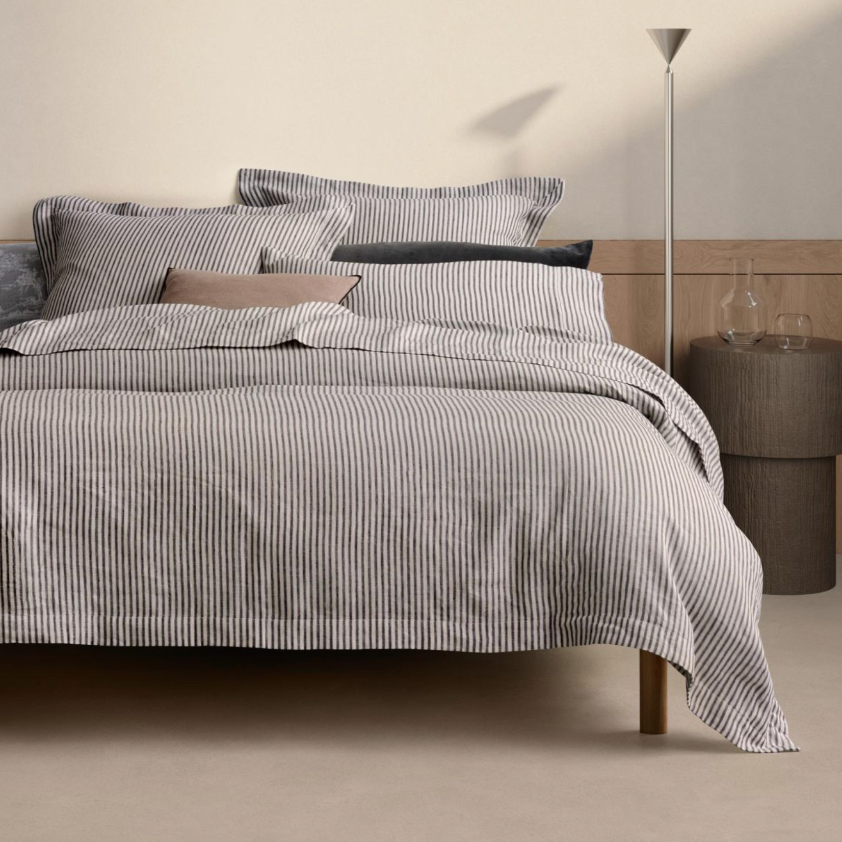 Abbotson Linen Ticking Stripe European Pillowcase