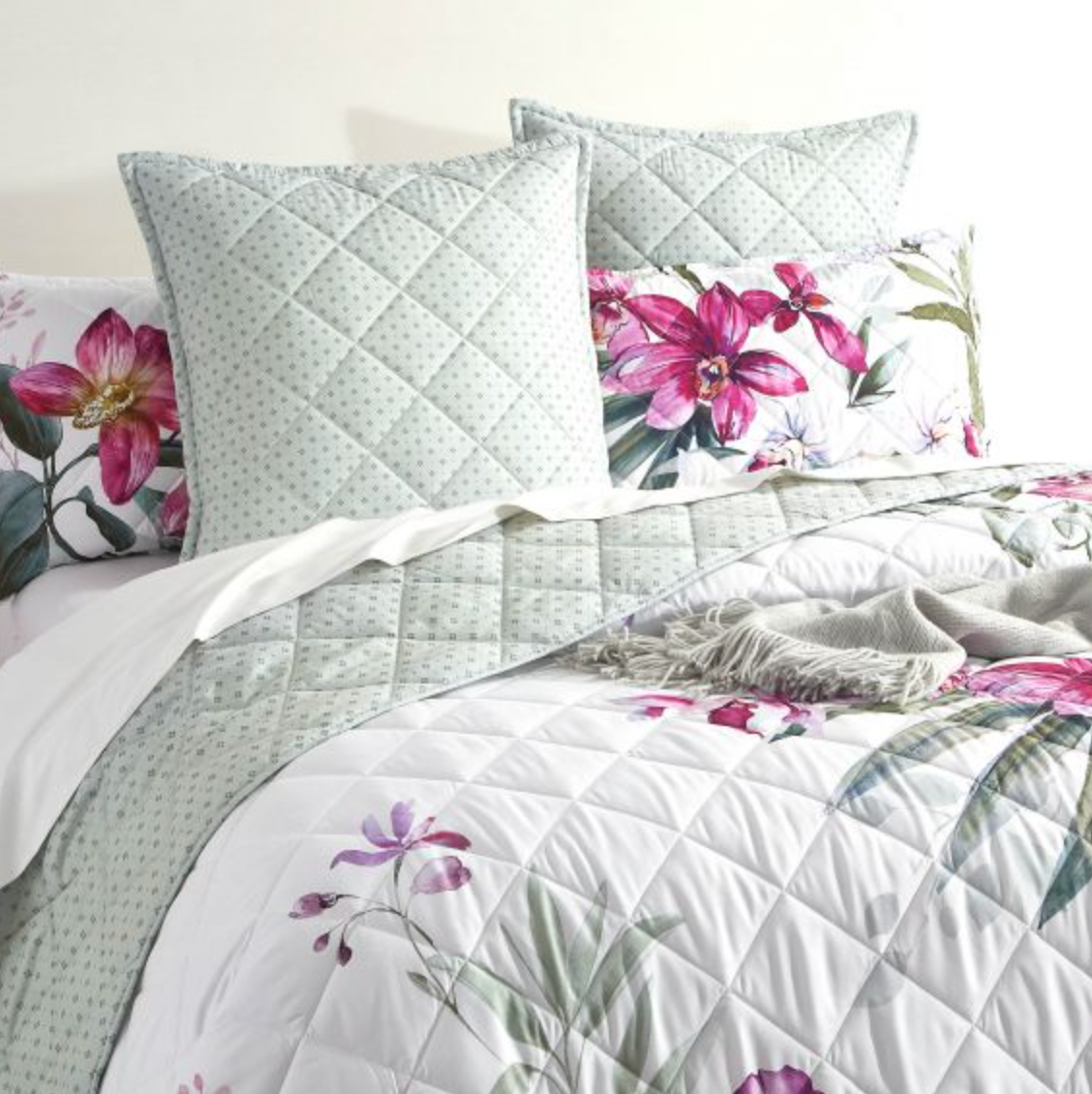 Kashmir Quilted Reversible Coverlet Set