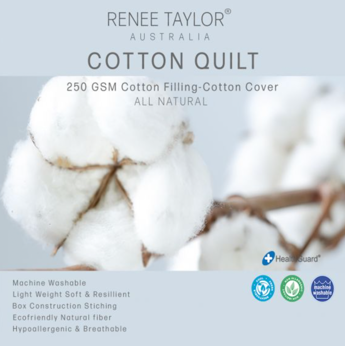 Renee Taylor Premium Light Weight All Cotton Quilt