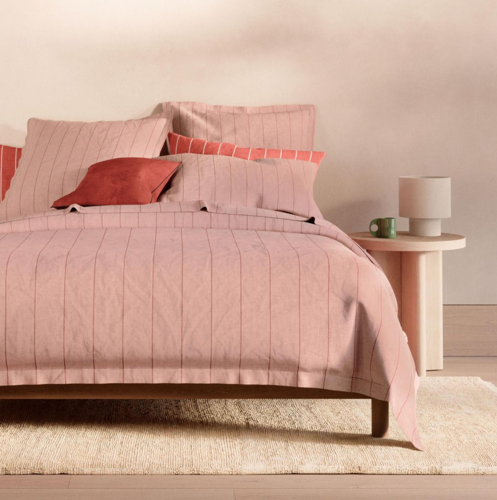 Abbotson Linen Stripe Tailored Quilt Cover