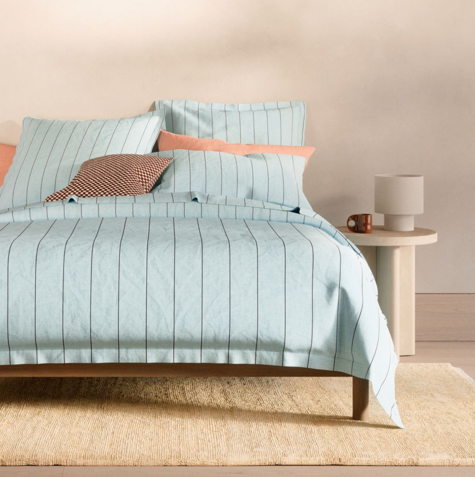 Abbotson Linen Stripe Tailored Quilt Cover