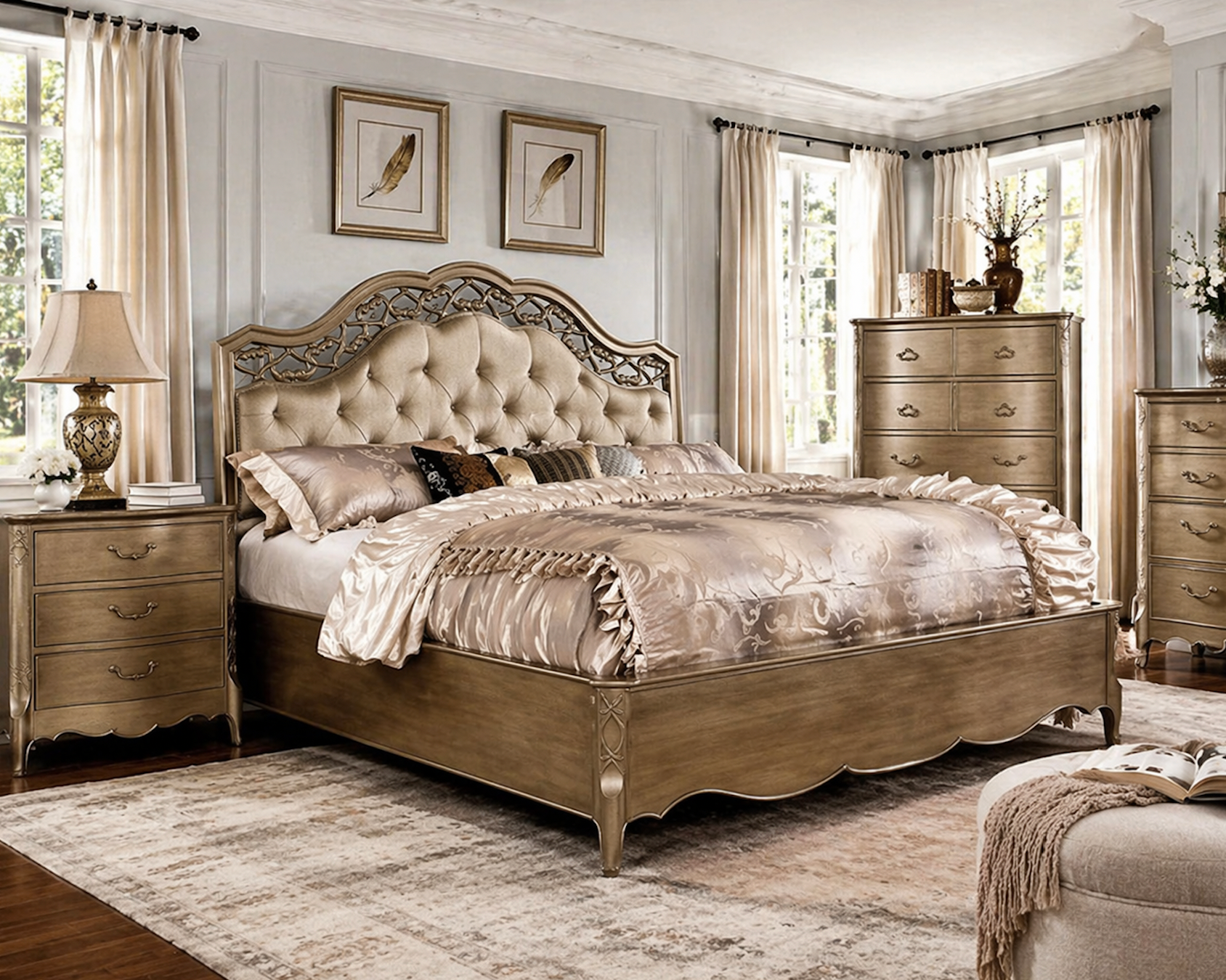 Capella Wood Bed Frame