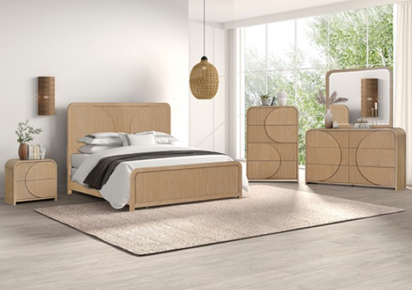 Tangerine Wood Bed Frame