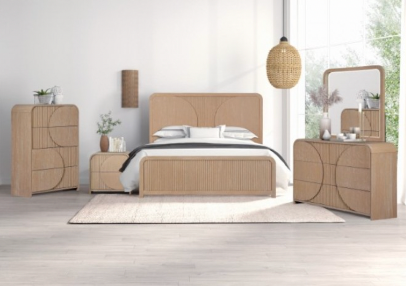 Tangerine Wood Bed Frame