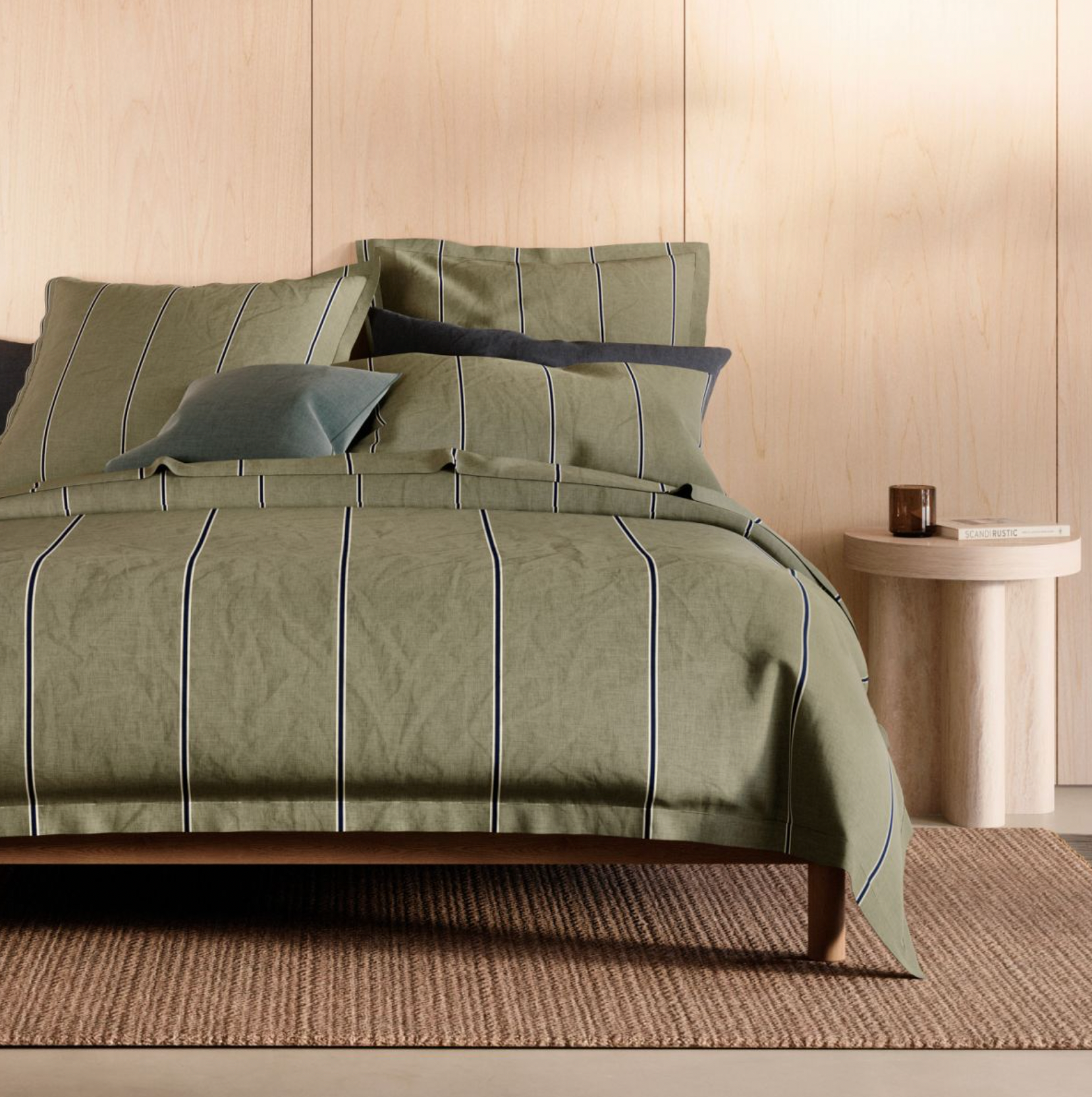 Abbotson Linen Stripe Tailored Quilt Cover