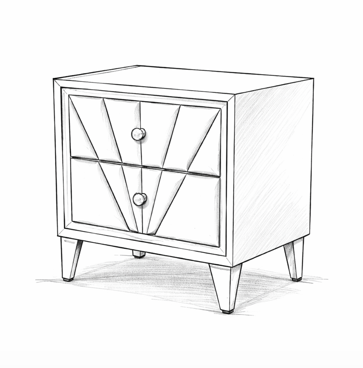 Carissa Bedside Table - Black