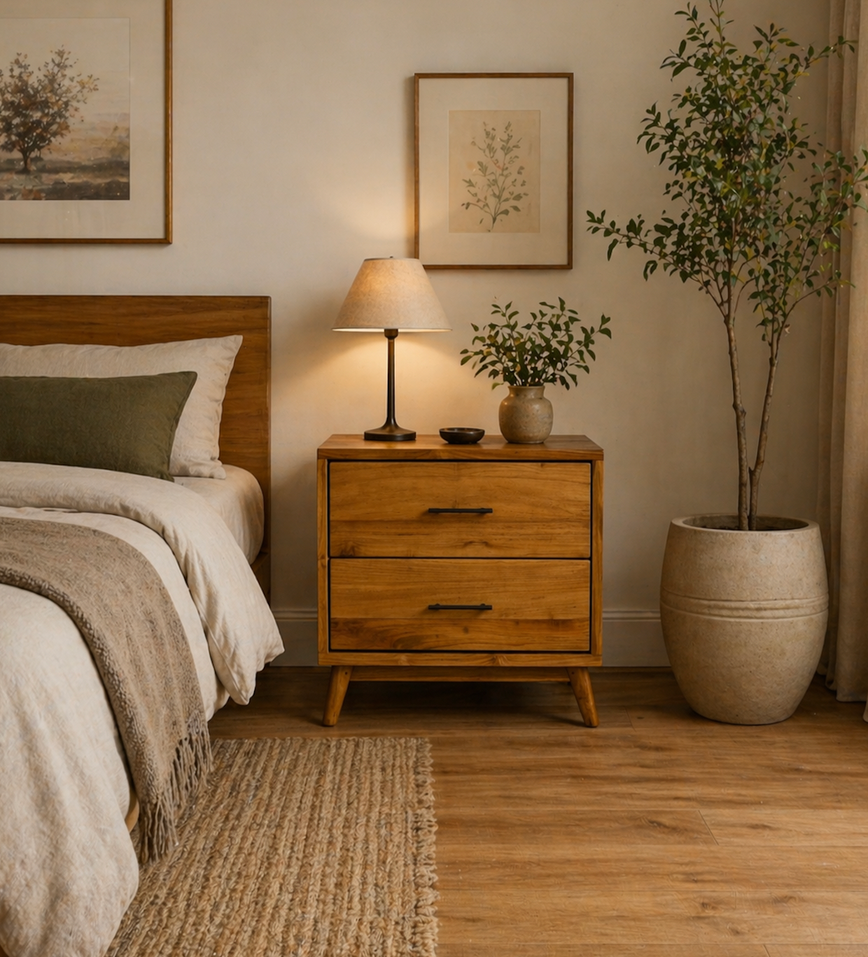 Lennart Bedside Table with Handles