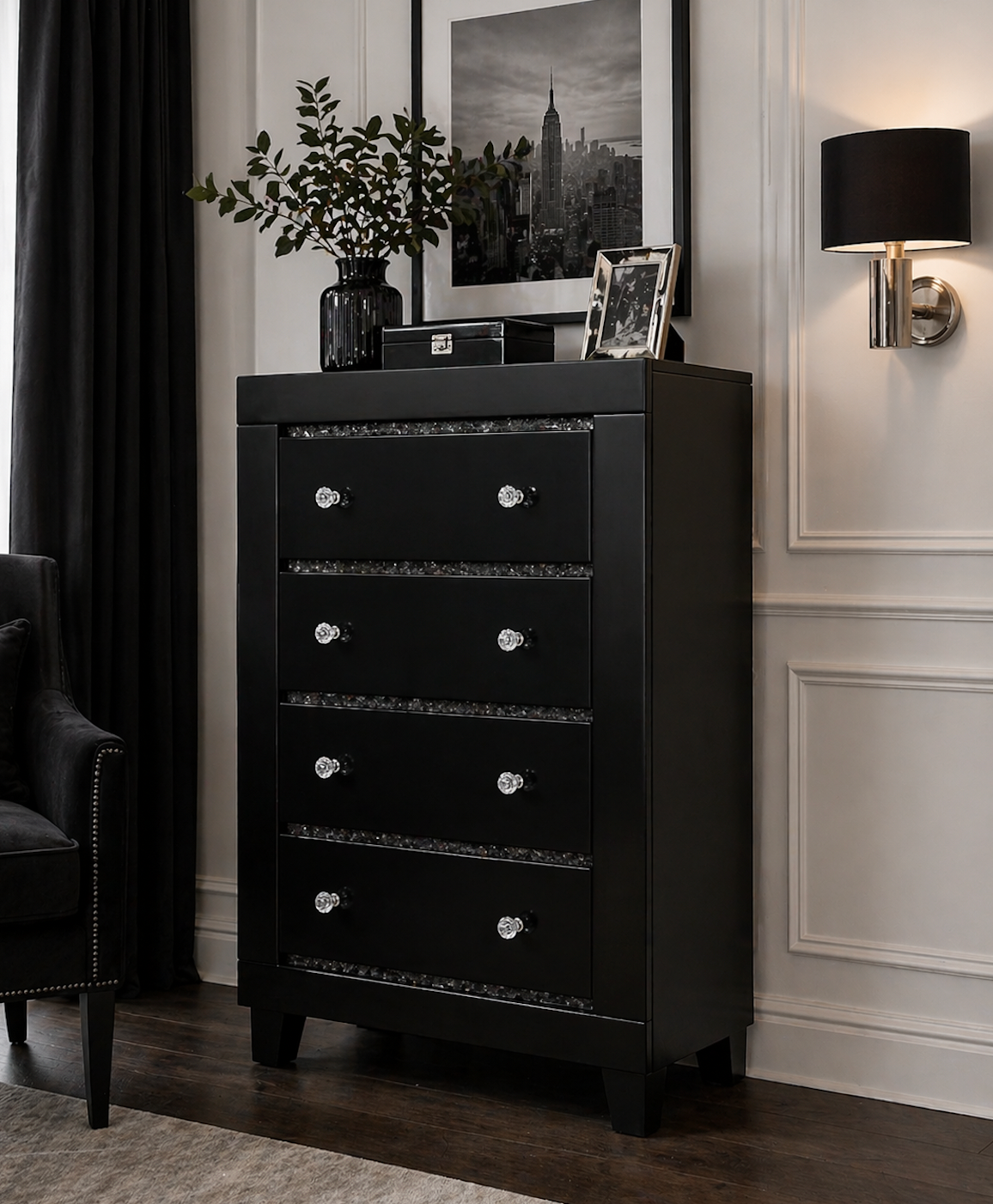 Magdeburg Chest Of Drawers - Black