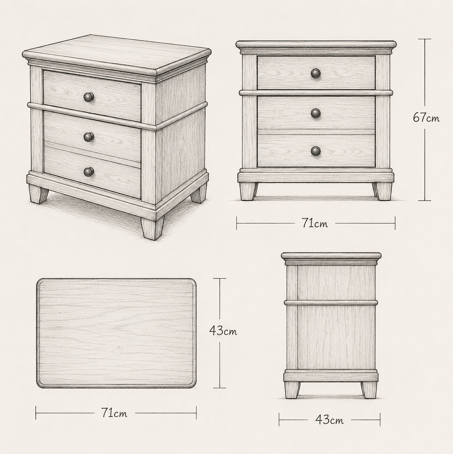 Julien Bedside Table
