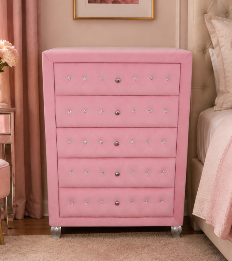 Zohar Chest Of Drawers - Pink