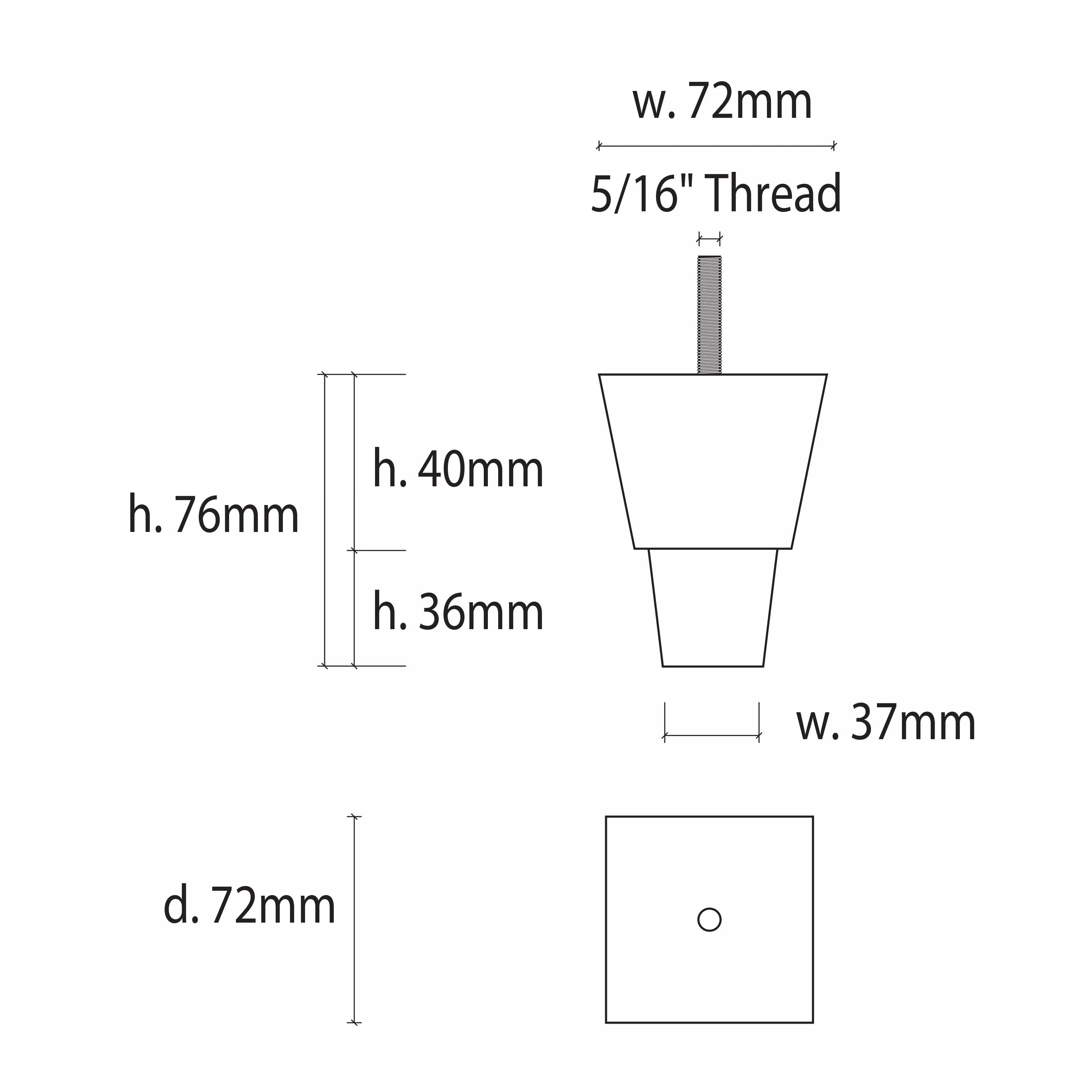 Furniture Leg Mahogany Timber Winston - set of 4