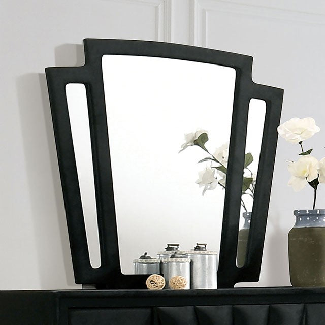 Carissa Dressing Table & Mirror - Black