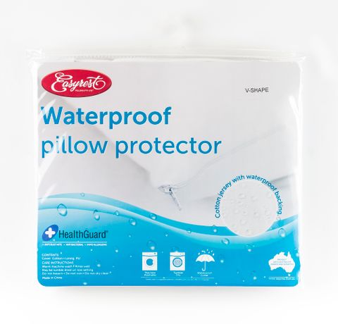 V-Shape Cotton Jersey Waterproof Pillow Protector