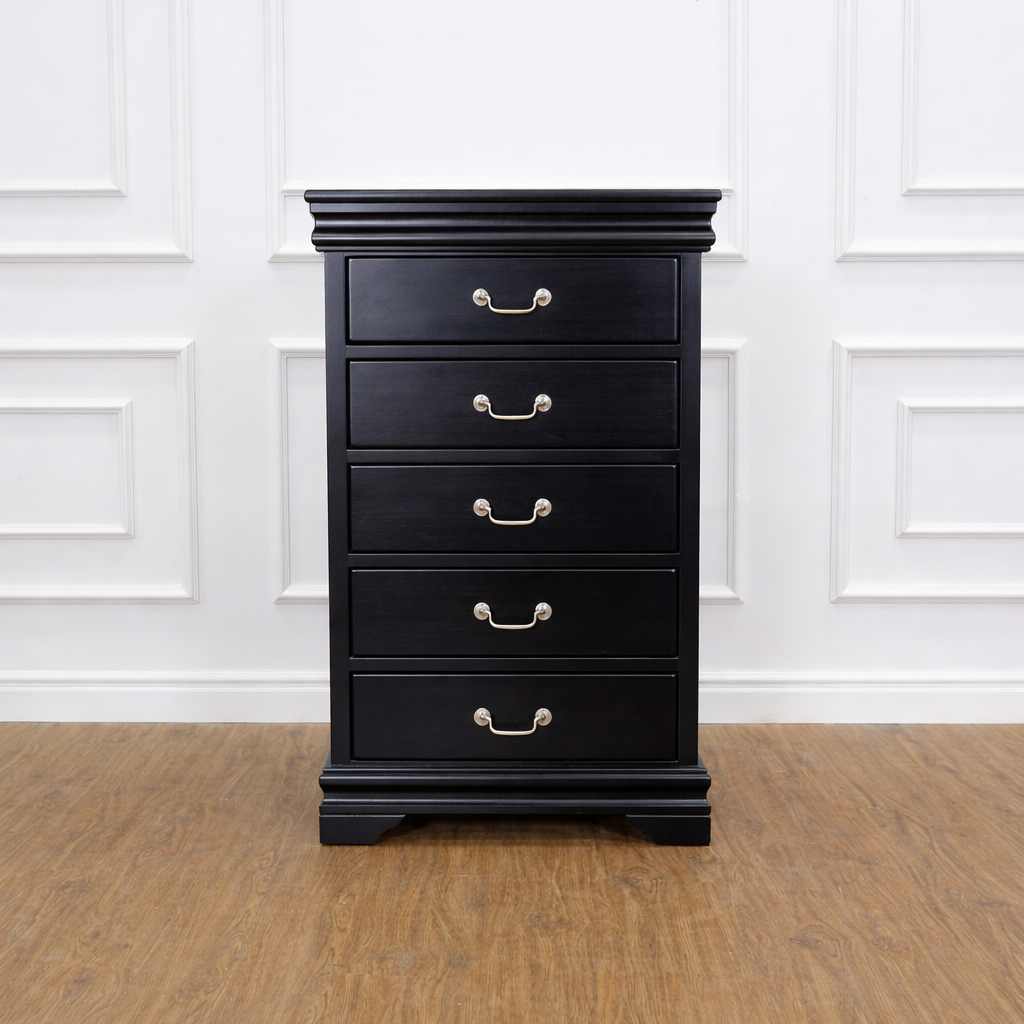 Louis Philippe Chest Of Drawers - Black