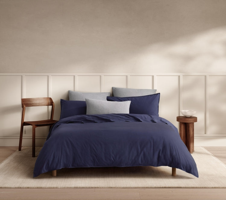 Bayley Washed Percale Quilt Cover Set