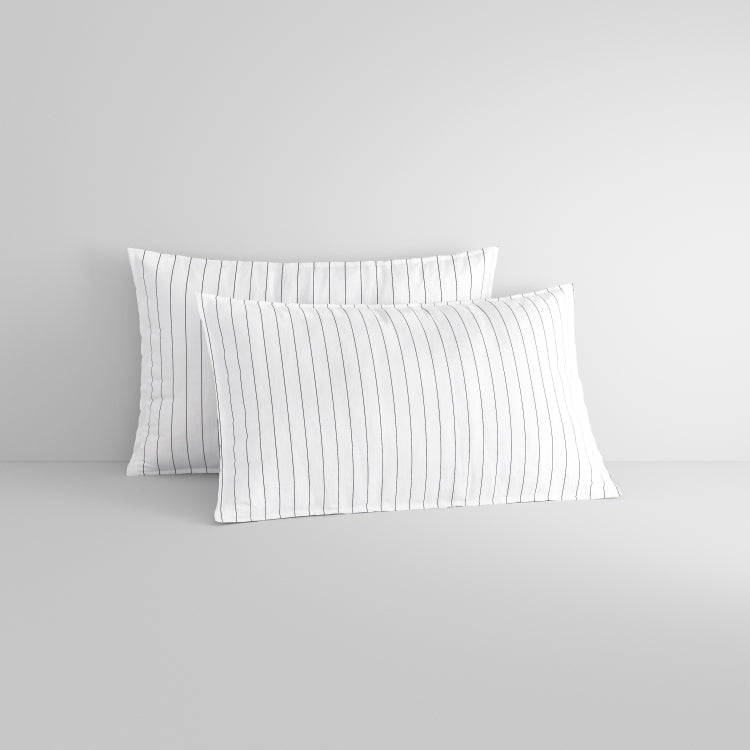 Bayley Stripe Washed Percale Pillowcase Pair