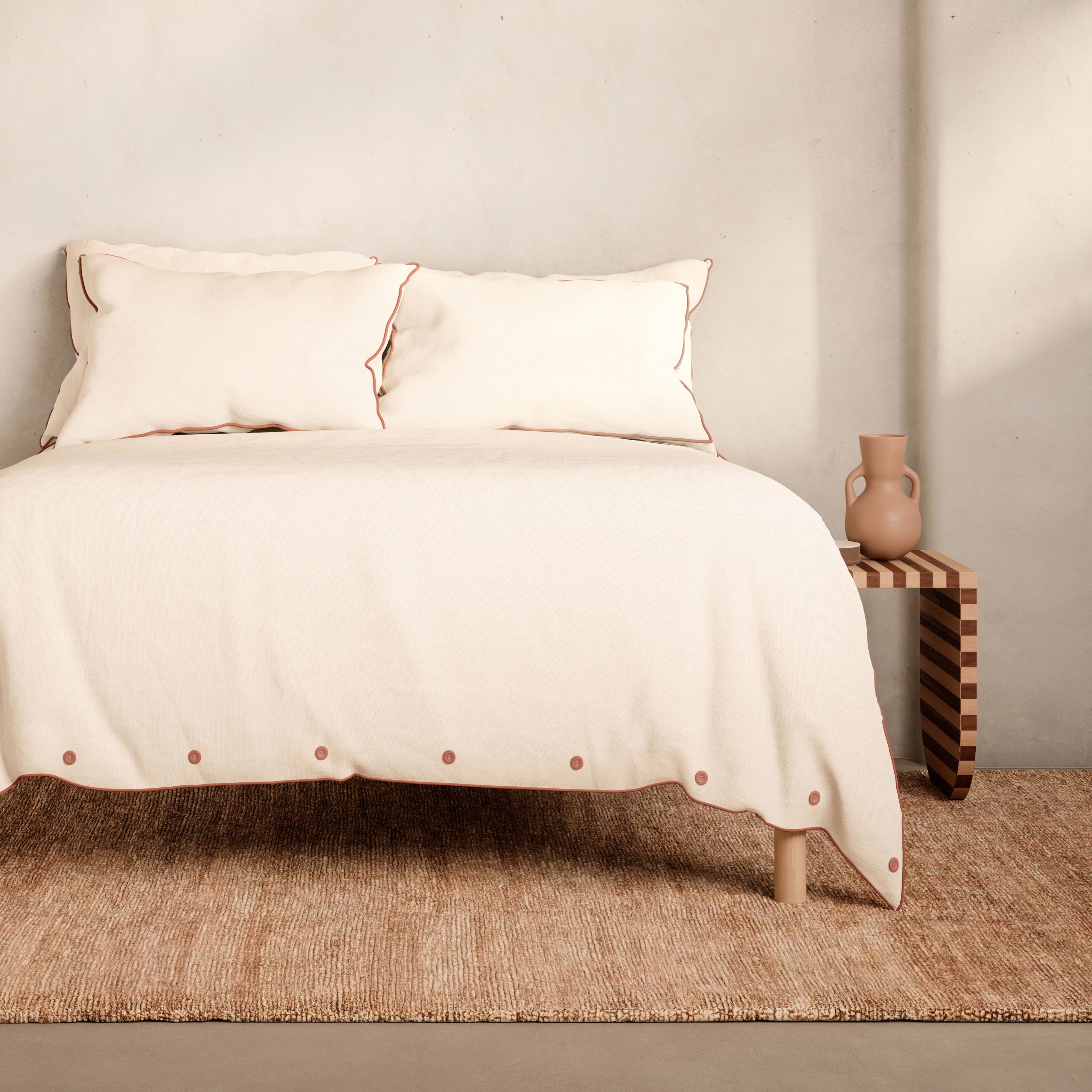 Bayley Piped Quilt Cover Set