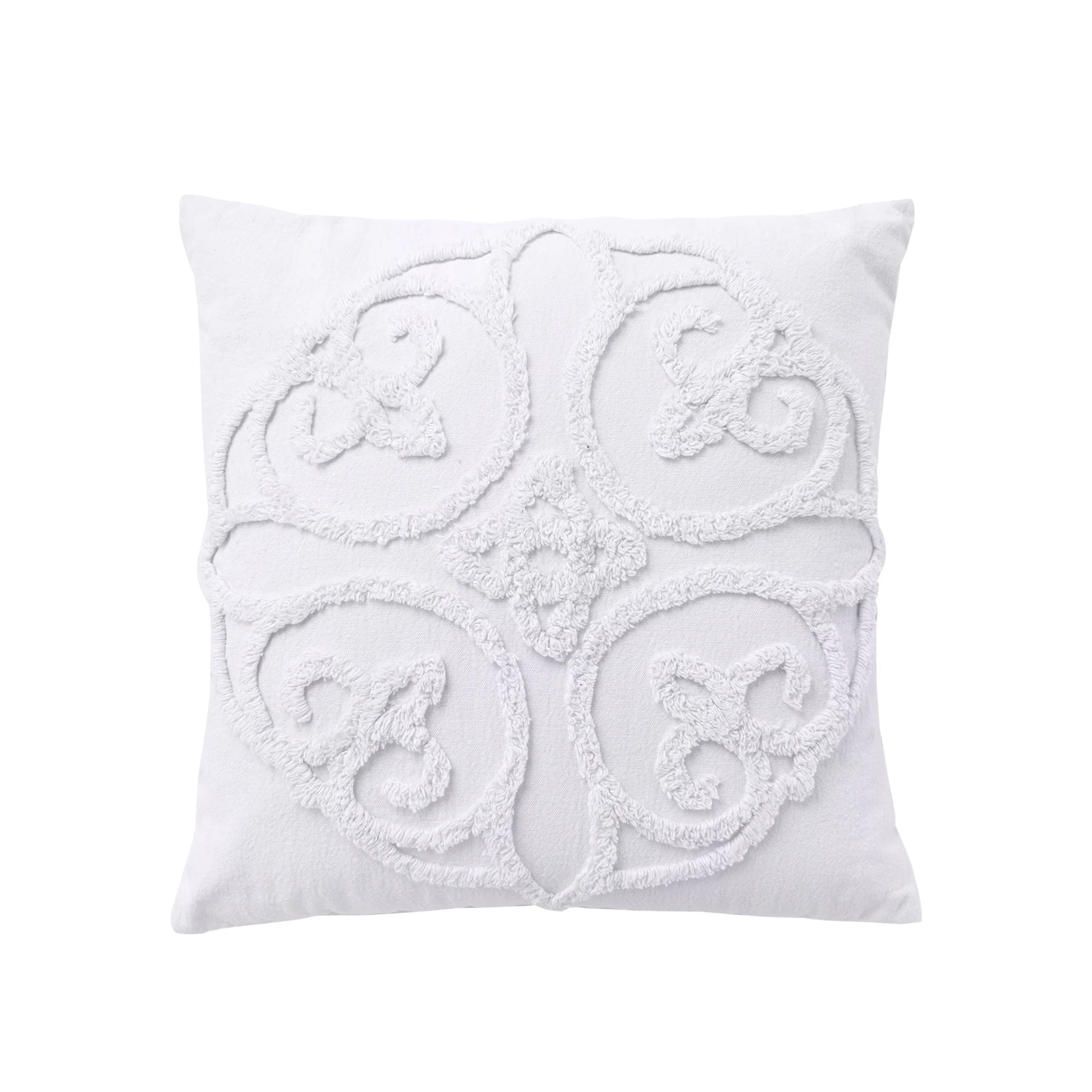 Ella Square Cushion White