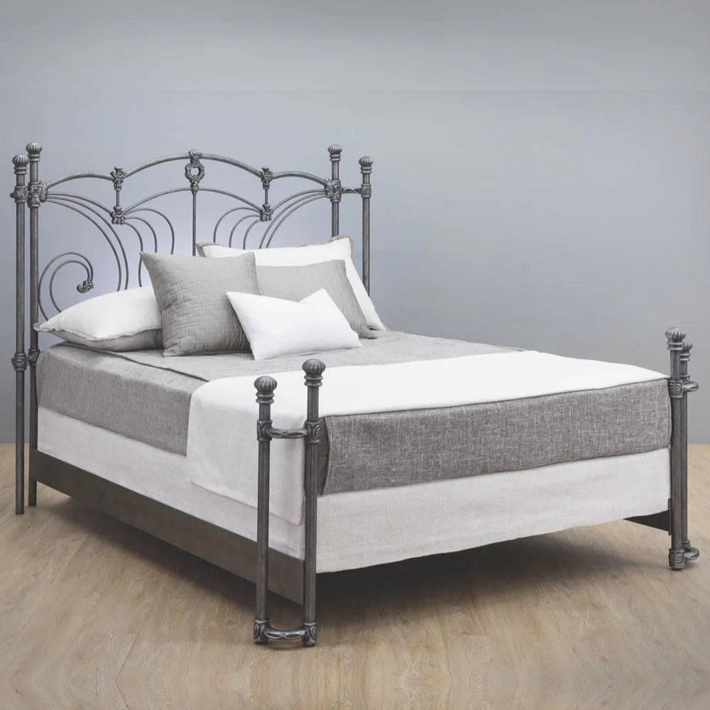Chelsea Cast Iron Bed Frame with Return Posts