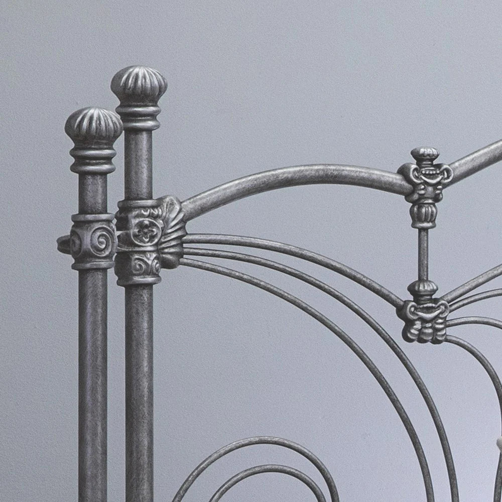 Chelsea Cast Iron Bed Frame with Return Posts