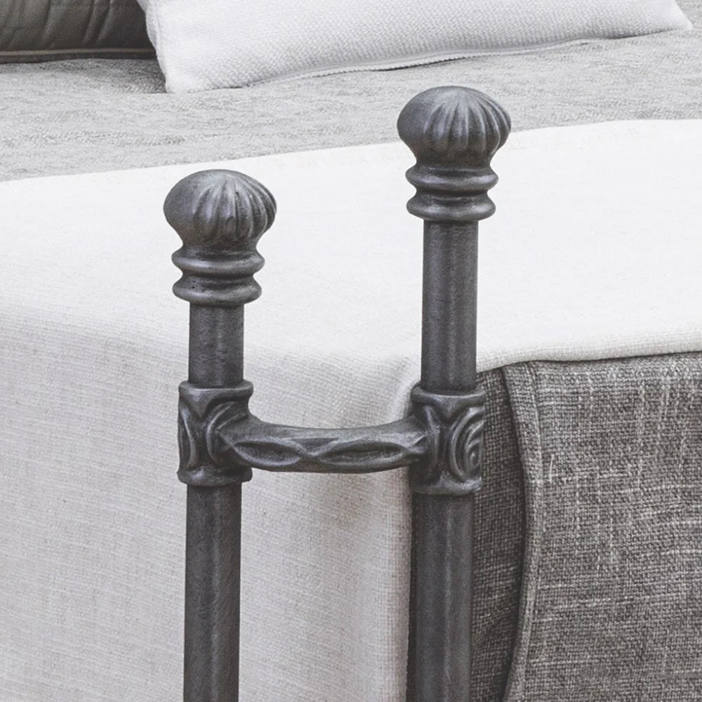 Chelsea Cast Iron Bed Frame with Return Posts