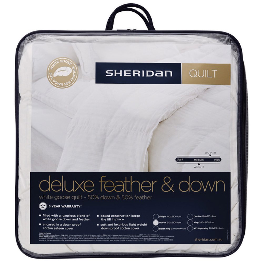 Deluxe Feather & Down Medium Weight Quilt
