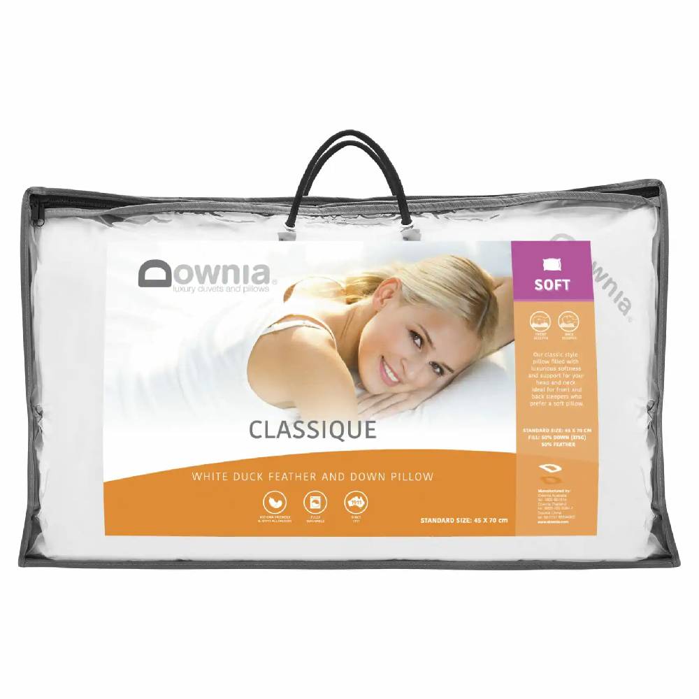 Classique White Duck Down & Feather Pillow