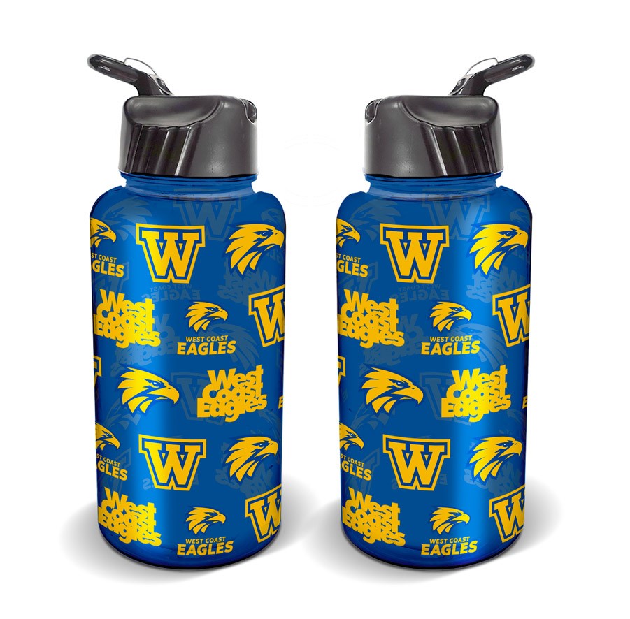 West Coast Eagles Flip Straw Drink Bottle 1L