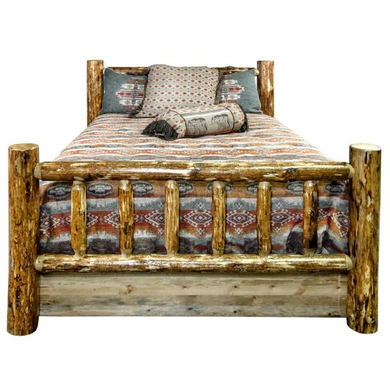 Glacier Country Wood Bed Frame With Drawers
