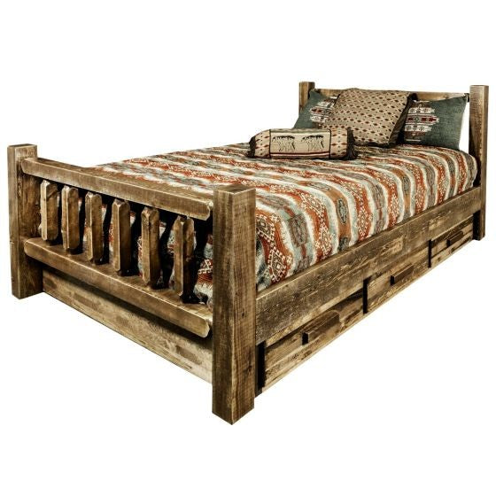 Homestead Wood Bed Frame With Drawers