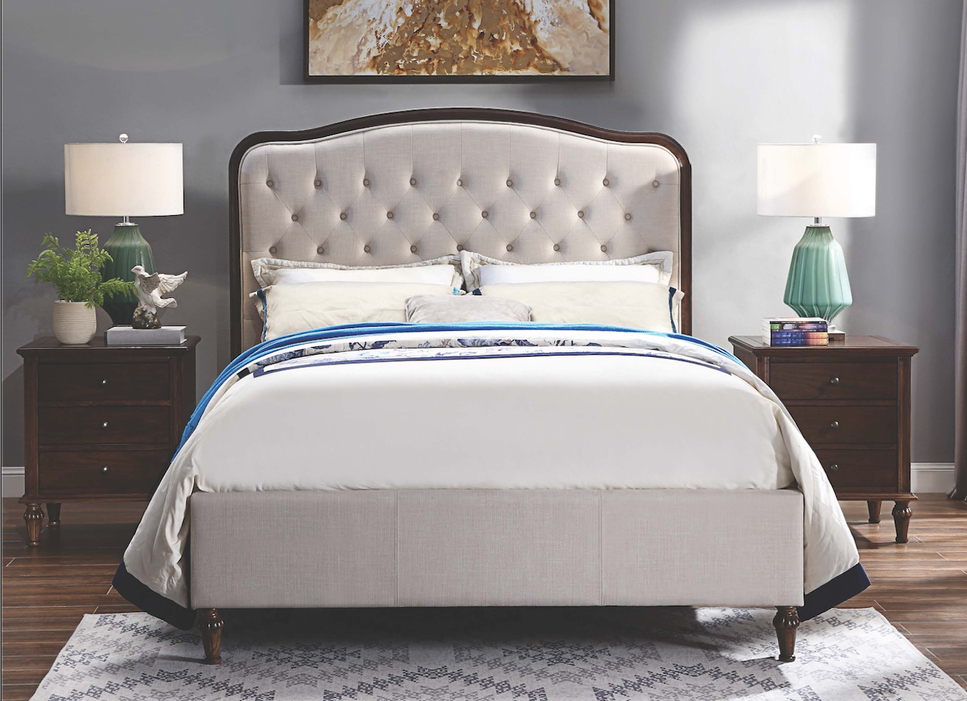 Magnolia Upholstered Bed with Storage Option