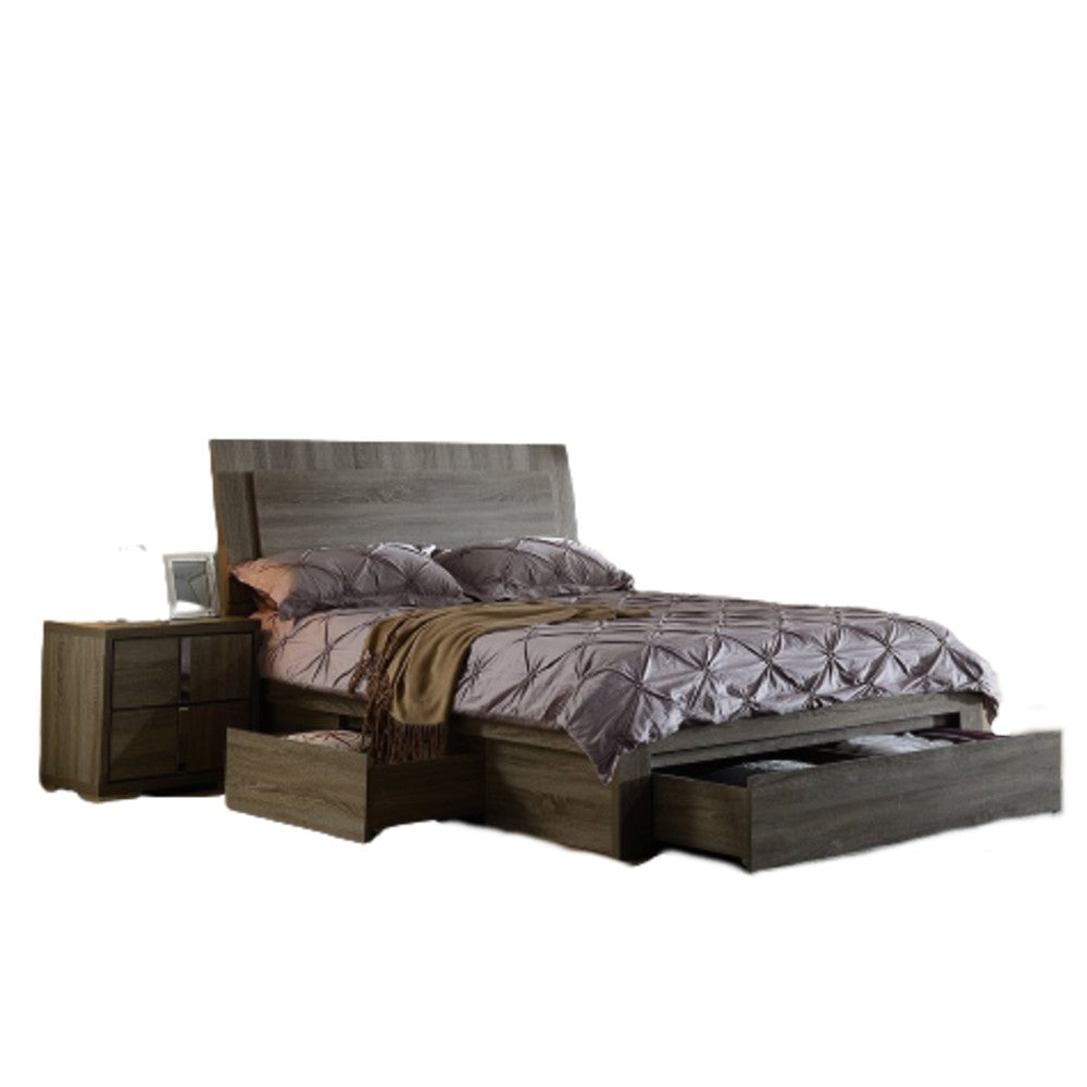 New York Wood Bed Frame - Mocha