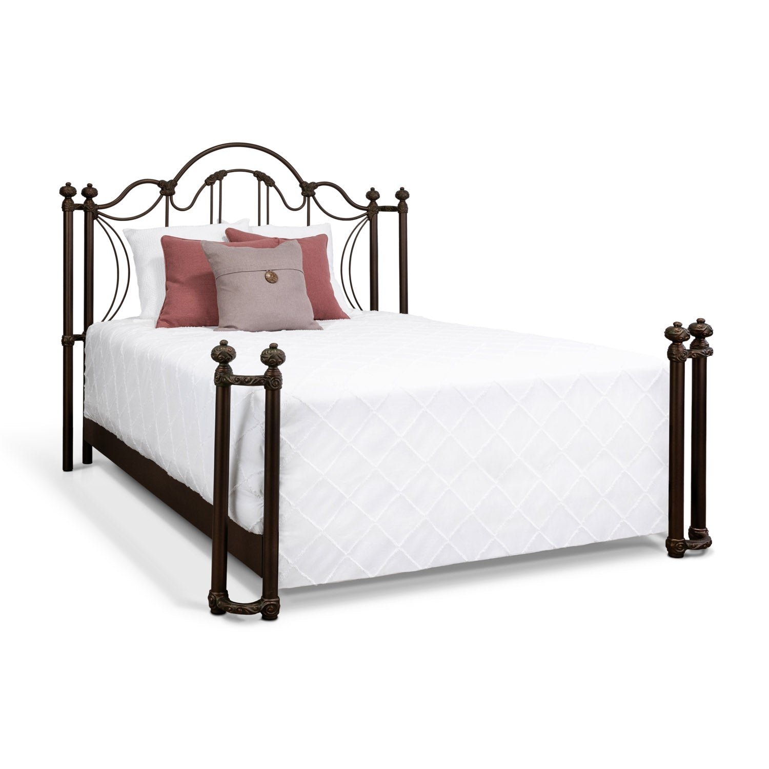 Marlow Cast Iron Bed Frame with Return Posts