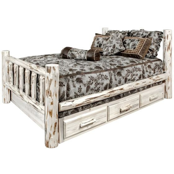 Montana Wood Bed Frame With Drawers